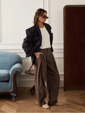 WeWoreWhat Wide Leg Pleated Pants